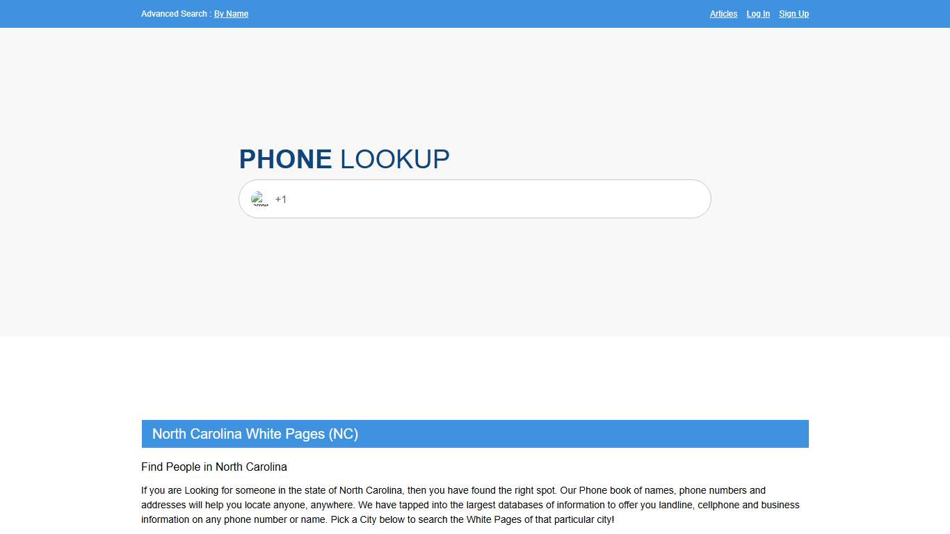 North Carolina White Pages - NC Phone Directory Lookup